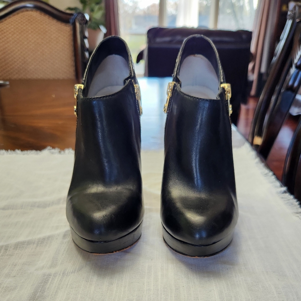 Michael Kors Python Embossed Booties Letter Black… - image 2